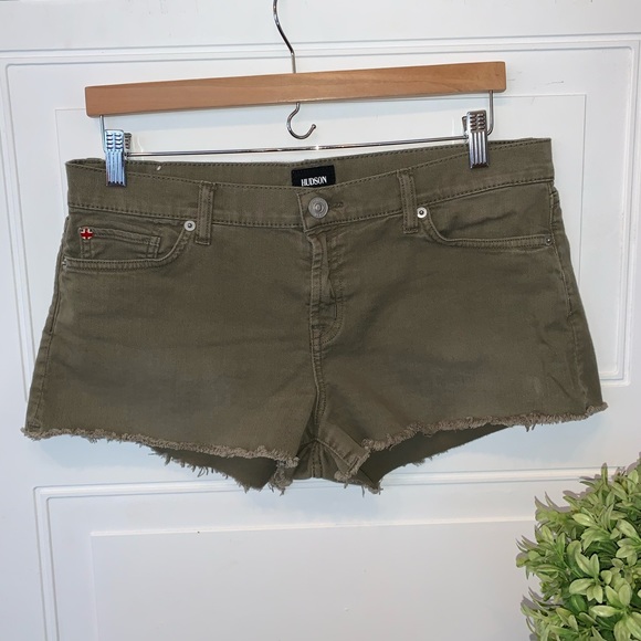 Hudson Jeans Pants - Hudson frayed shorts olive green NWT soft cut offs